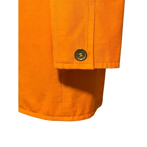 Vintage Bill Blass‎ Dress Jacket Orange Yellow Red Colorblock Silk Blazer Sz 8 - Picture 5 of 10